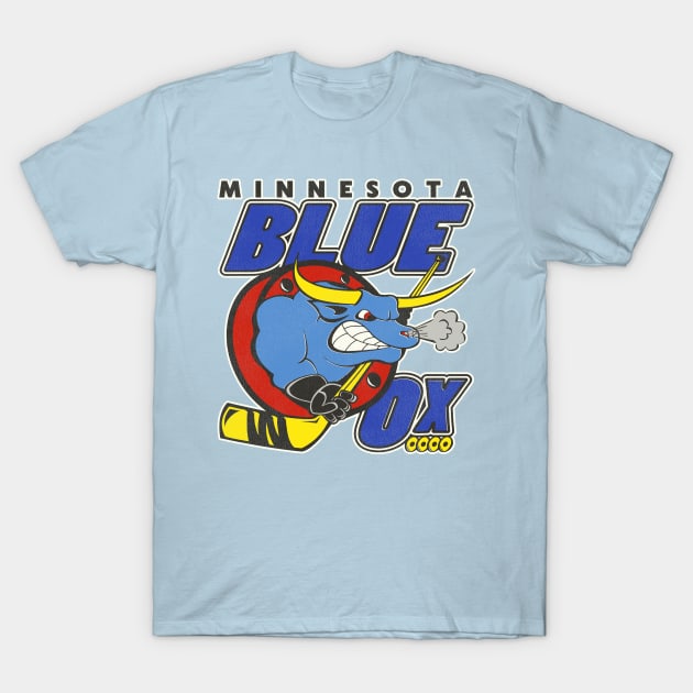 Defunct Minnesota Blue Ox Roller Hockey T-Shirt by Defunctland